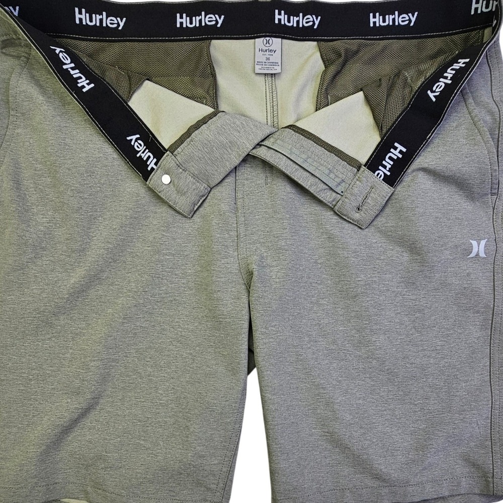 Hurley Mens Hybrid Walk Shorts Heather Gray Quick Dry Boardshorts 36 1574797 - Picture 6 of 11